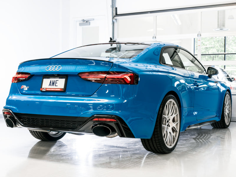 AWE Tuning Audi B9.5 RS5 Sportback Non-Resonated Touring Edition Exhaust - RS-Style Diamond Blk Tips - photo 5