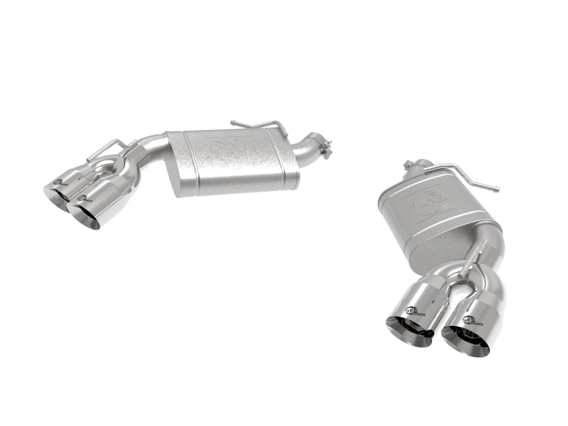aFe POWER MACH Force-Xp 3in Axle-Back 2016-2021 Chevrolet Camaro SS V8 6.2L with Mufflers - Polished - photo 2