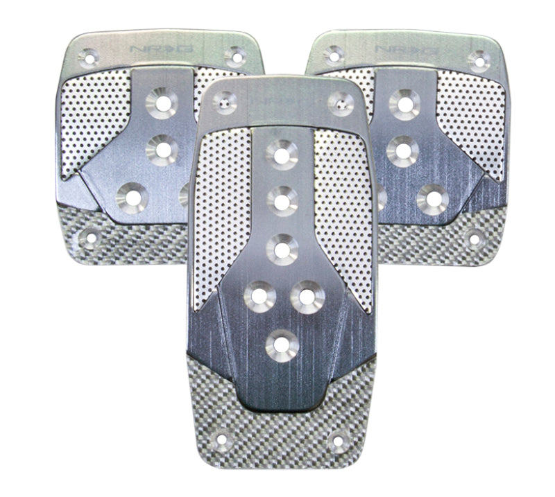 NRG Aluminum Sport Pedal M/T - Gunmetal w/ Silver Carbon