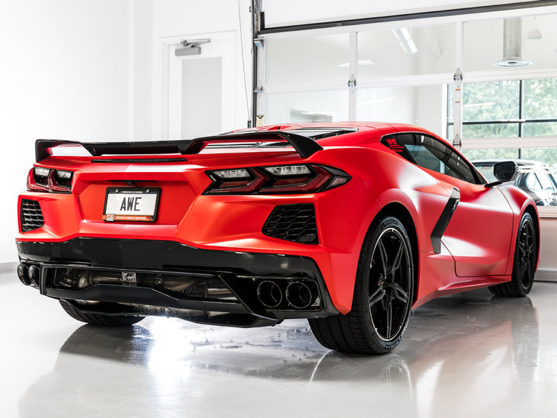 AWE Tuning 2020 Chevrolet Corvette (C8) Touring Edition Exhaust - Quad Diamond Black Tips - photo 2