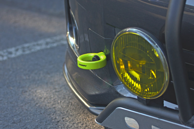 Perrin 08-14 Subaru WRX & STI / 08-11 Impreza / 05-09 Legacy Tow Hook Kit (Front) - Neon Yellow (PSP-BDY-231NY) - photo 5