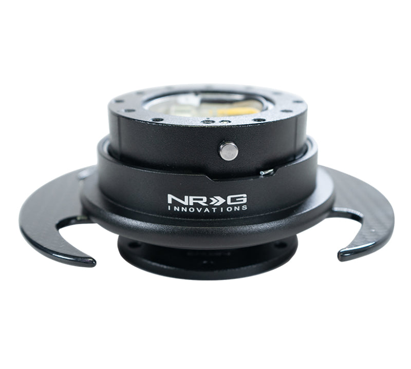 NRG Quick Release Kit Gen 3.0 - Black Body / Black Ring w/ Carbon Fiber Handles (SRK-650CF) - photo 2