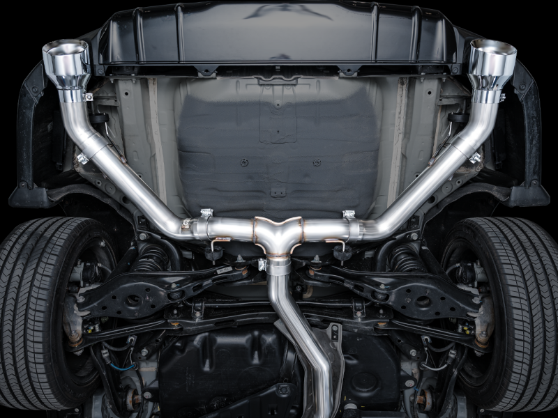 AWE Tuning 2022+ Honda Civic Si/Acura Integra Track Edition Cat-Back Exhaust - Dual Chrome Silver Tips - photo 2