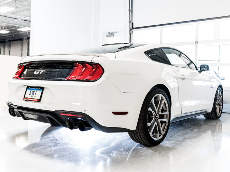 AWE Tuning 2018+ Ford Mustang GT (S550) Cat-Back Exhaust - Touring Edition (Quad Diamond Black Tips) - photo 3