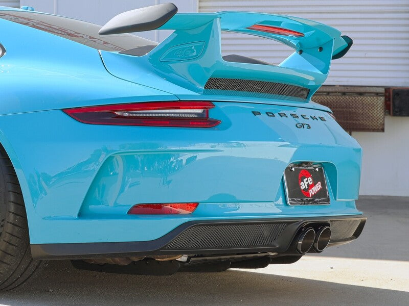 aFe 2014-2016 Porsche 911 GT3 991.1 H6 3.8L MACH Force-Xp 304 Stainless Steel Cat-Back Exhaust System with Carbon Tips - photo 3