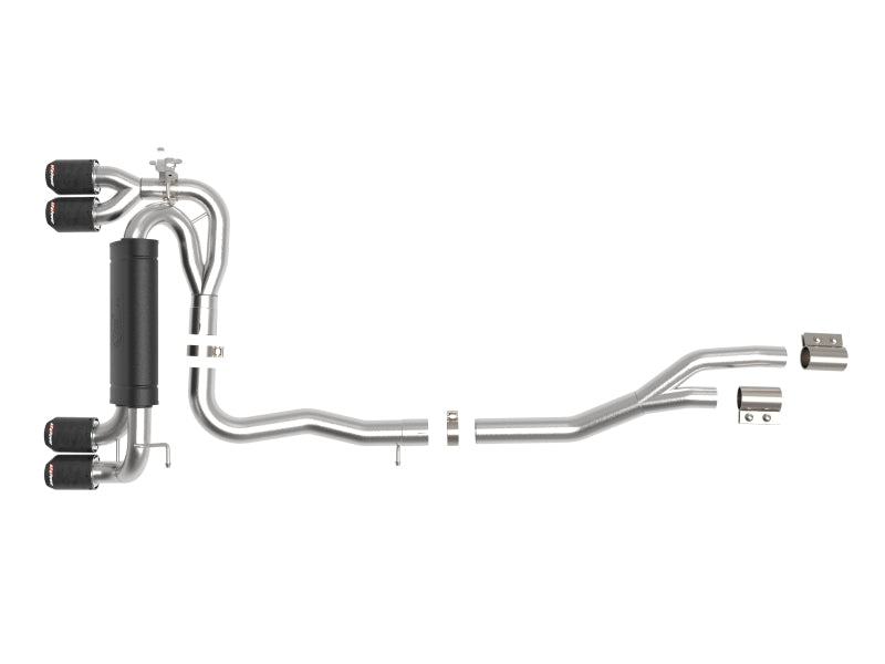 aFe MACH Force-Xp Exhausts Cat-Back SS 2019-2021 BMW M2 Competition L6-3.0L with Carbon Fiber Tips - photo 3