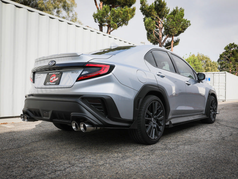 aFe POWER Takeda 3in to 2-1/2in 304 Stainless Steel Cat-Back Exhaust with Polished Tips 2022-2023 Subaru WRX H4-2.4L - photo 3
