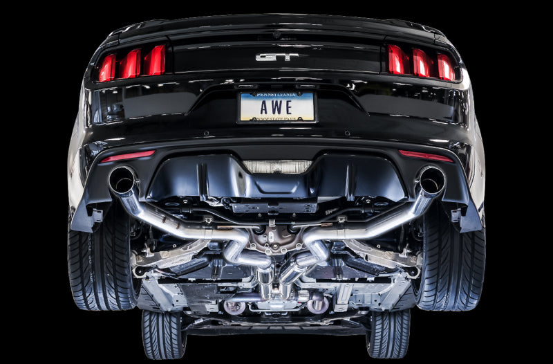 AWE Tuning S550 Mustang GT Cat-Back Exhaust - Track Edition (Chrome Silver Tips) - photo 3