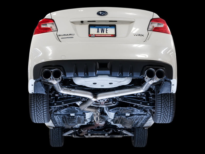 AWE Tuning Subaru WRX/STI VA/GV Sedan Track Edition Exhaust - Chrome Silver Tips (102mm) - photo 6