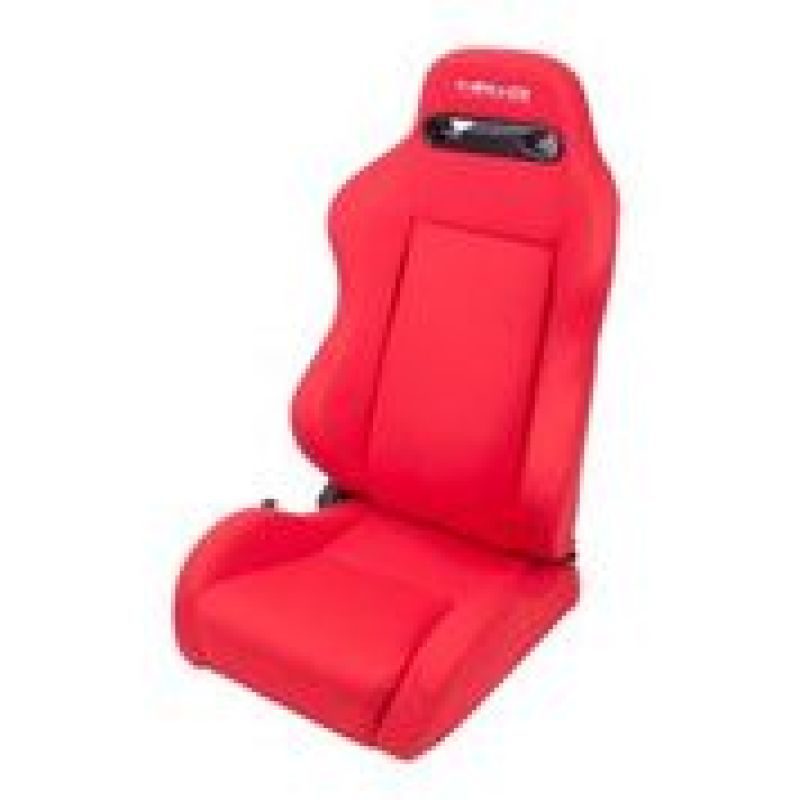 NRG Sport Seats (Pair) Type-R Cloth w/ NRG Logo - Red w/ Red Stitch (RSC-210L/R) - photo 4