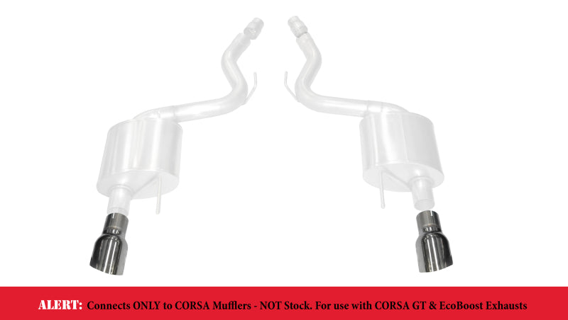CORSA Performance 2015-2025 Ford Mustang GT 3.0in Inlet / 4.5in Outlet Polished Tip Kit (For Corsa Exhaust Only) - photo 2