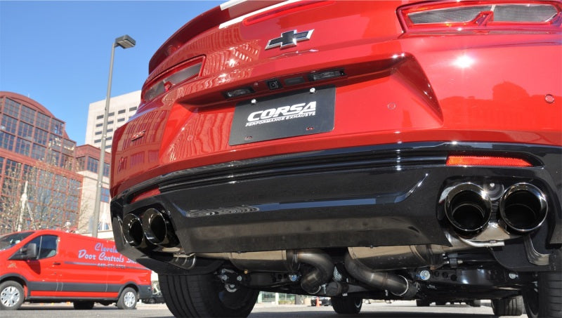 CORSA Performance 2016-2024 Chevrolet Camaro SS 6.2L Xtreme+ 2.75in Cat-Back Dual Rear Exit with Twin 4in Black PVD Tips - photo 3