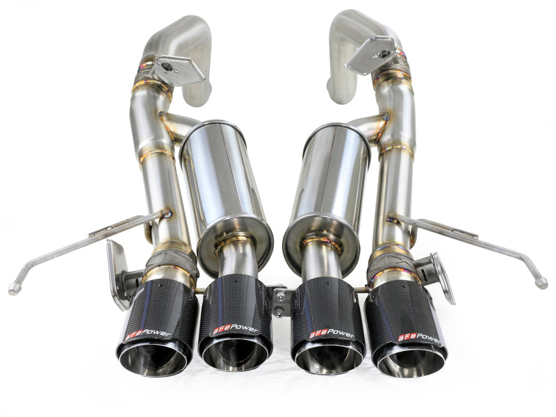aFe MACH Force-Xp Axle-Back Exhaust System with Carbon Fiber Tips Chevrolet Corvette (C7) 2014-2019 6.2L - photo 5