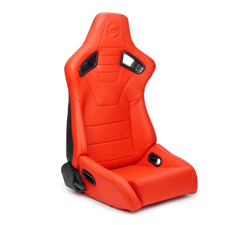 NRG Omega Reclinable Racing Seat (Pair) Red with Black Carbon Vinyl Back (RSC-750RD/BK L/R) - photo 2