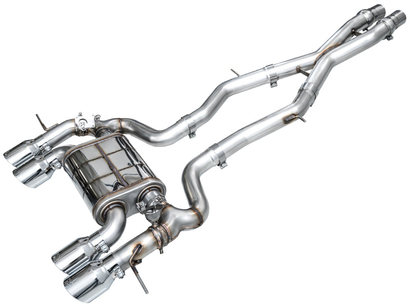 AWE Tuning 2023-2024 BMW G87 M2 SwitchPath Edition Exhaust - Chrome Silver Tips