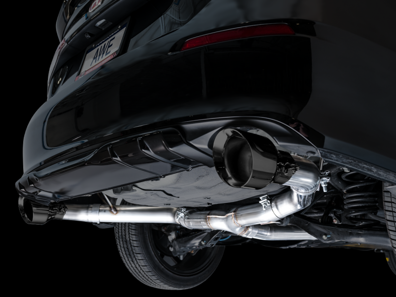 AWE Tuning 2022+ Honda Civic Si/Acura Integra Track Edition Cat-Back Exhaust - Dual Diamond Black Tips - photo 4