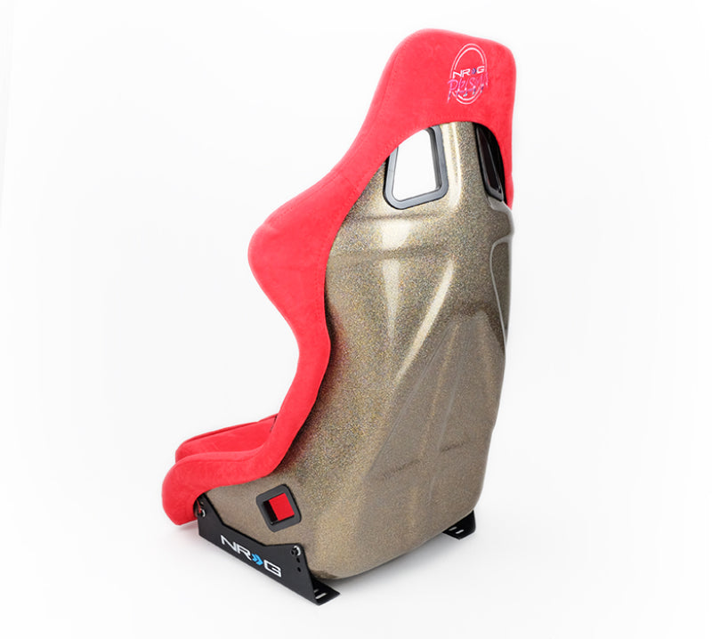 NRG FRP Bucket Seat ULTRA Edition - Large (Red Alcantara/Gold Glitter Back) (FRP-302RD-ULTRA) - photo 6