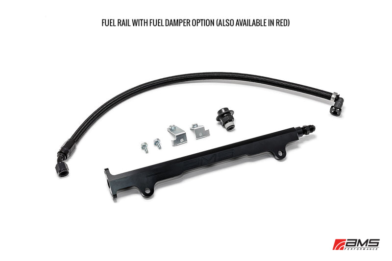 AMS Performance 2008-2015 Mitsubishi EVO X CNC Machined Aluminum Fuel Rail w/Pulsation Dampener - Black (amsAMS.04.07.0006-2) - photo 3