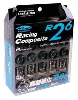 Project Kics 12x1.50 Black R26 Lug Nuts - 16+4 (32876)