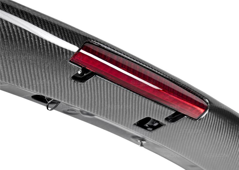 Seibon 2008-2011 Subaru WRX/STI Hatchback STI-Style Carbon Fiber Rear Spoiler w/ LED Light Included - photo 4