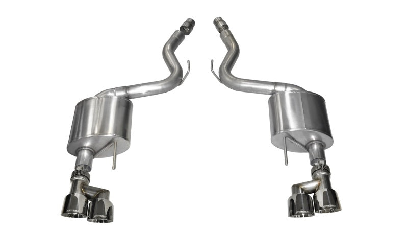 CORSA Performance 2015-2017 Ford Mustang GT 5.0 3in Axle-Back Exhaust Polish Quad Tips (Sport)