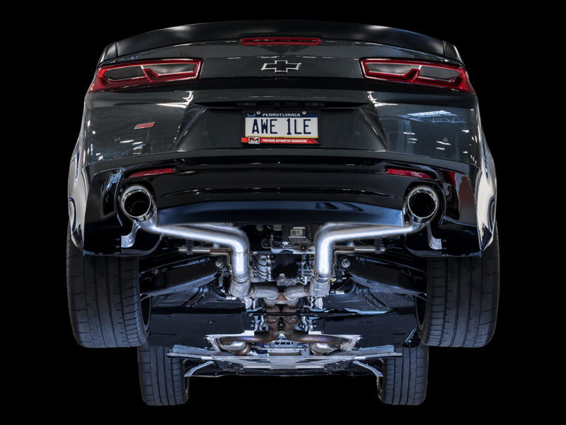 AWE Tuning 2016-2019 Chevrolet Camaro SS Axle-Back Exhaust - Track Edition (Chrome Silver Tips) - photo 2