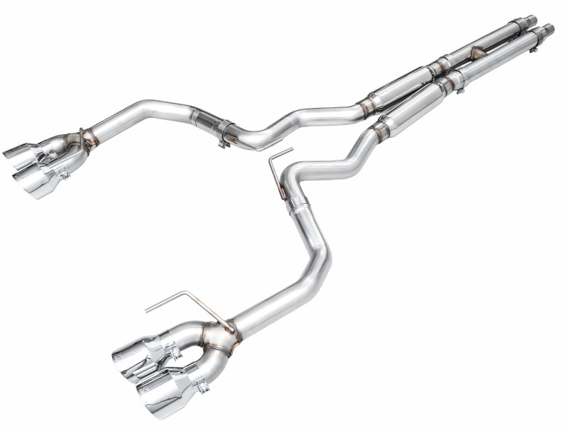 AWE Tuning 2024 Ford Mustang GT Fastback S650 RWD Track Edition Cat-Back Exhaust with Quad Chrome Silver Tips - photo 2