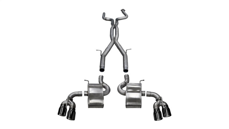CORSA Performance 2016-2024 Chevrolet Camaro SS 6.2L Xtreme+ 2.75in Cat-Back Dual Rear Exit with Twin 4in Black PVD Tips