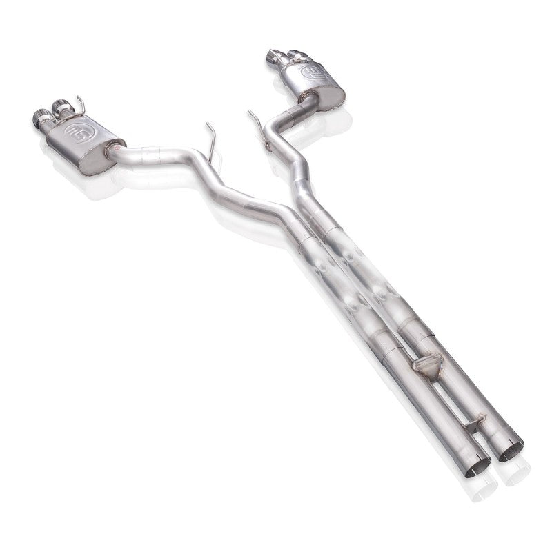 Stainless Works 2018+ Ford Mustang GT 3in Legend 304 Stainless Steel Cat-Back with H-Pipe Quad Polished Tips (No Valve)