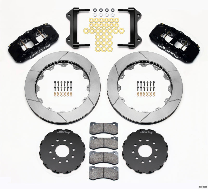 Wilwood 1997-2013 Chevrolet Corvette C5/C6 Aero6 Front Big Brake Kit (15in) - Black / Slotted
