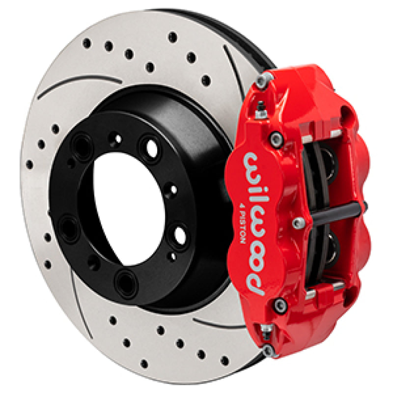 Wilwood 1999-2012 Porsche 911 (996/997) Superlite 4R Rear Big Brake Kit (14in) - Red / Drilled & Slotted