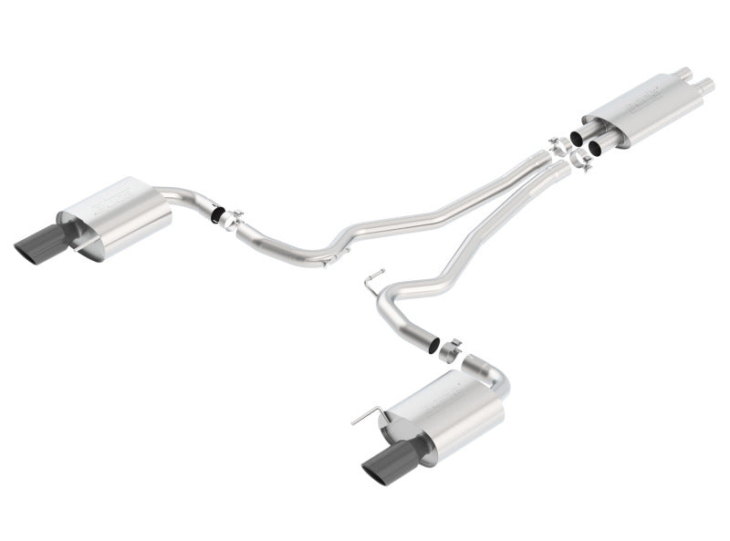 Borla Touring Cat-Back 2015 Ford Mustang GT 5.0L V8 MT/AT 2.5in pipe Black 4in tip