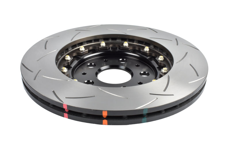 DBA Chevrolet Corvette (C8) 5000 Series T3 Slotted 2-Piece Rear Brake Rotor, Black Hat (DBA53929BLKS)