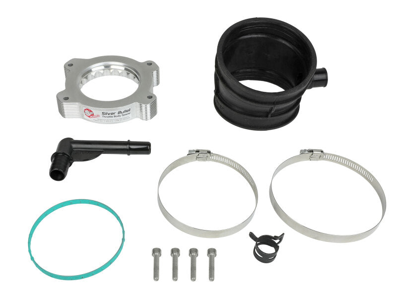aFe 2020 Vette C8 Silver Bullet Aluminum Throttle Body Spacer Works w/ Factory Intake Only - Silver (afe46-34017) - photo 3