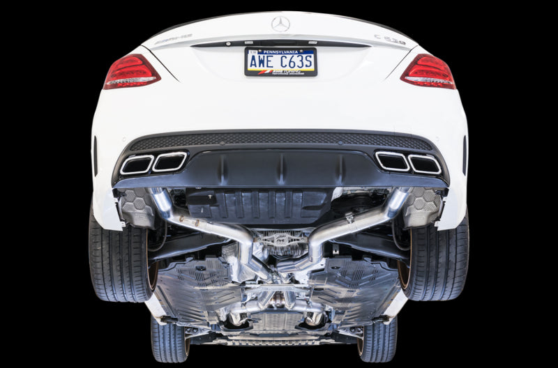 AWE Tuning Mercedes-Benz W205 AMG C63/S Sedan Track Edition Exhaust System (no tips) - photo 3