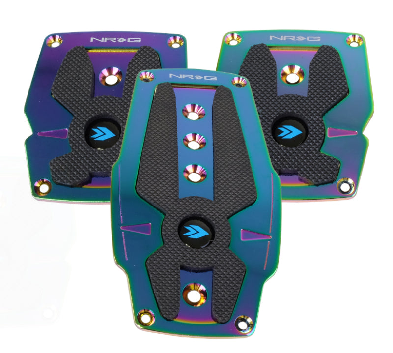 NRG Aluminum Sport Pedal M/T - Neochrome w/ Black Rubber Inserts (PDL-200MC) - photo 2