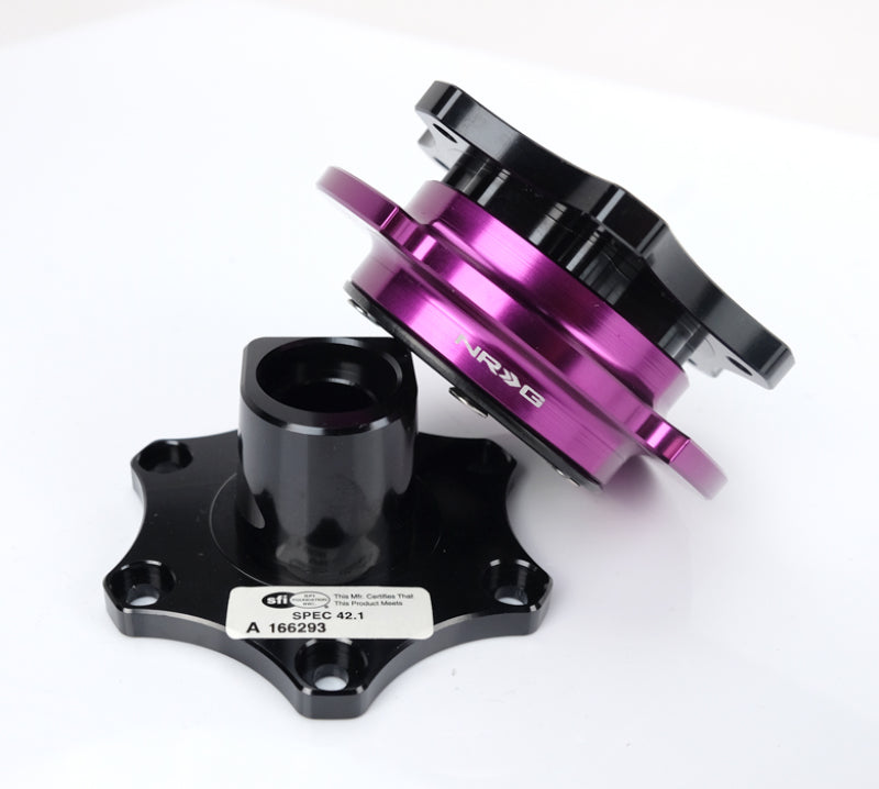 NRG Quick Release SFI SPEC 42.1 - Shiny Black Body / Shiny Purple Ring (SRK-R200BK-PP) - photo 3