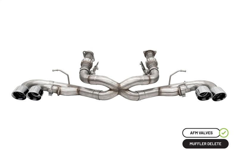 CORSA Performance 2020-2025 Corvette C8 3in Xtreme Cat-Back Exhaust 4.5in Polished Quad Tips - Integrates stock AFM Valve - photo 2