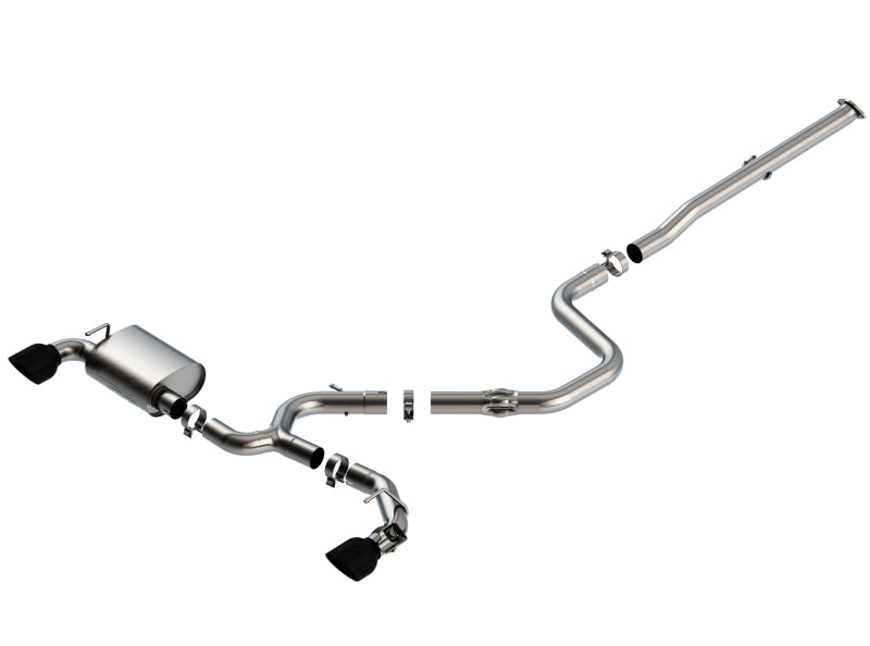 Borla 2019-2020 Hyundai Veloster N 2.0L I4 MT FWD 2DR 3in ATAK Cat-Back Exhaust with Black Chrome Tips