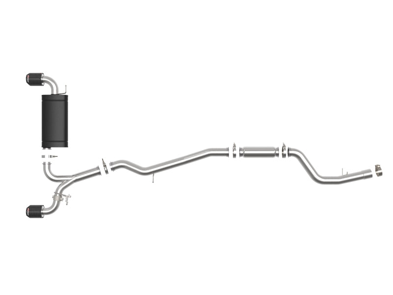 aFe POWER Takeda 2020 Toyota Supra L6-3.0L 3in-2.5in 304 Stainless Steel Cat-Back Exhaust Carbon Tips - photo 3
