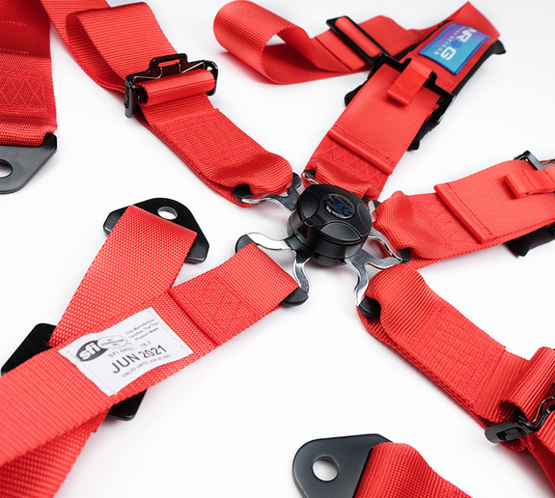 NRG 5PT 3in. Seat Belt Harness / Cam Lock - Red (SBH-B6PCRD) - photo 2