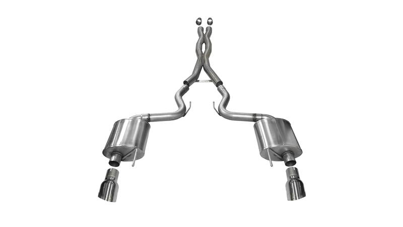 CORSA Performance 2015-2017 Ford Mustang GT 5.0 3in Cat-Back Exhaust Polish Dual Tips (Sport) - photo 4