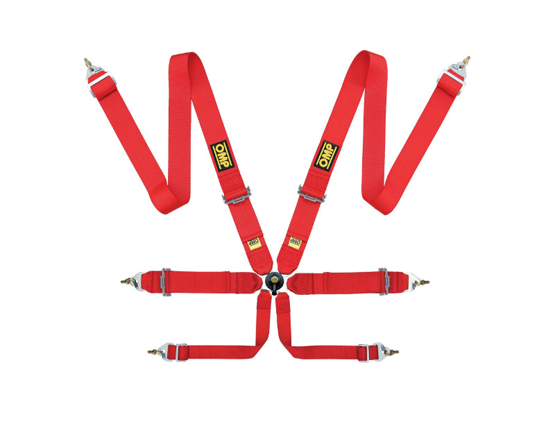 OMP First 3 Safety Harness Red (DA0-0204-B01-061)