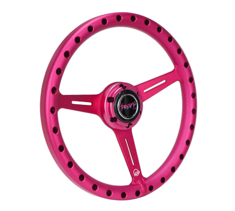 NRG Aluminum Steering Wheel 330mm - Extra Light - Ergonomic Grip - Anadized Pink (RST-072-PK) - photo 2