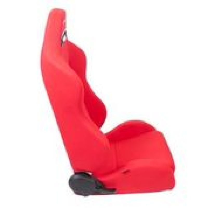 NRG Sport Seats (Pair) Type-R Cloth w/ NRG Logo - Red w/ Red Stitch (RSC-210L/R) - photo 3