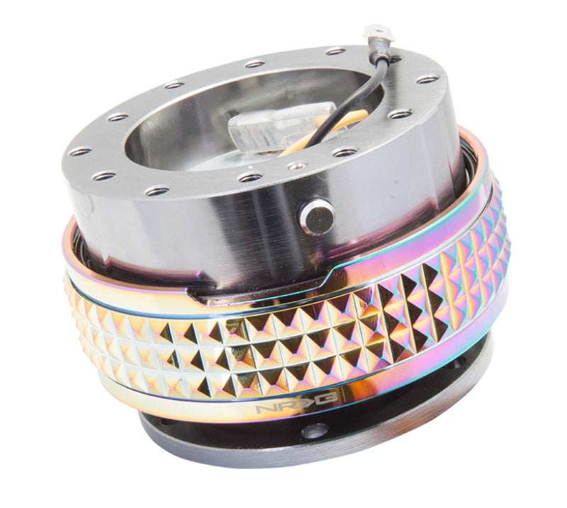 NRG Quick Release Kit - Pyramid Edition - Gunmetal Body / Neochrome Pyramid Ring (SRK-210GM/MC)