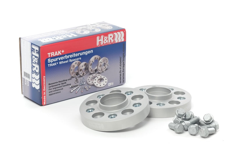 H&R Trak+ 30mm Wheel Spacers - 5x110 - 65mm Center Bore - 12x1.25 Thread - Silver (60456502)