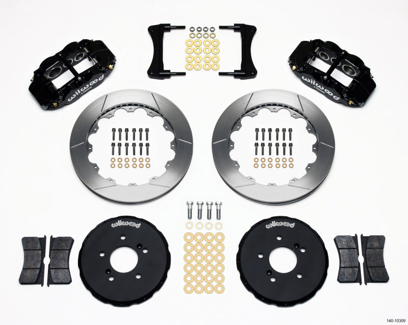 Wilwood Honda S2000 Forged Narrow Superlite 6R Front Big Brake Kit (12.88in) - Black / Slotted