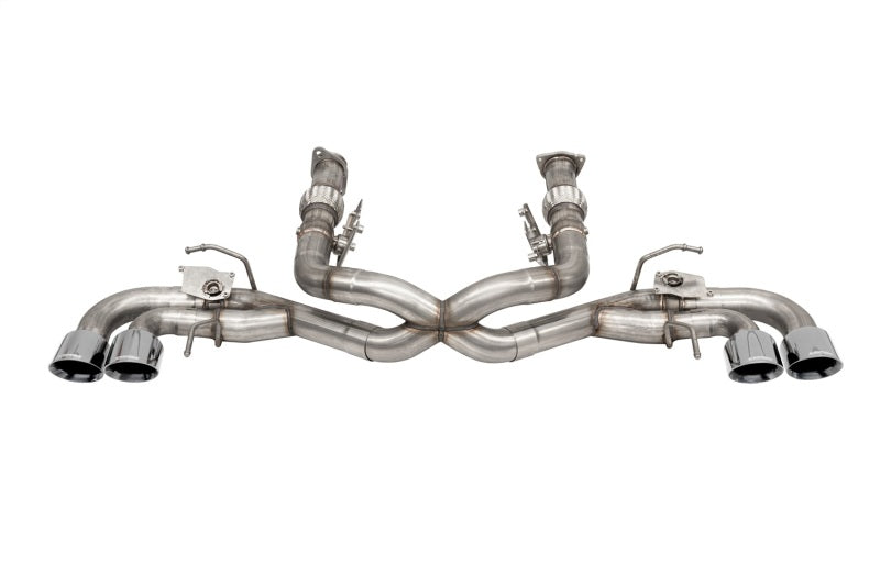 CORSA Performance 2020-2025 Corvette C8 3in Valved Cat-Back 4.5in Polished Quad Tips - Fits Factory NPP Exhaust with AFM
