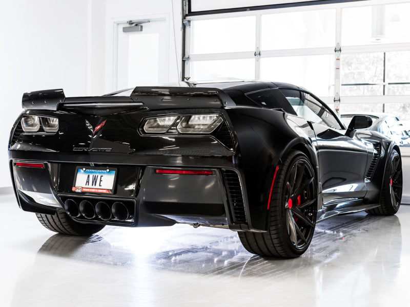 AWE Tuning 2014-2019 Chevrolet Corvette C7 Z06/ZR1 Track Edition Axle-Back Exhaust with Black Tips - photo 4